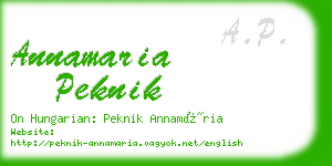 annamaria peknik business card